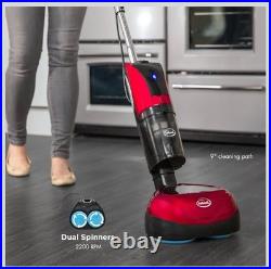 4-in-1 Floor Cleaner, Scrubber, Vacuum and Polisher Cyclonic Red/Black Ewbank