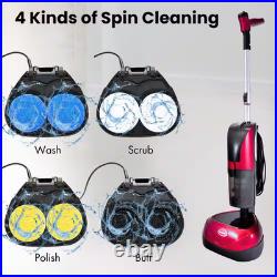 4-in-1 Hard Surface Floor Cleaner Scrubber Polisher Vacuum 23 ft. Power Cord