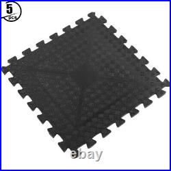 5PCS Rubber Mat Buffer Sports Floor Pad Barbell Damping Cushion(50x50cm 5PCS)V