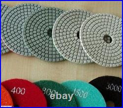 5 125mm 6 150mm POLISHING PAD 20 Granite Concrete Glass Marble Floor Grinder