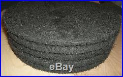 5 BOXES OF 5 FLOOR BUFFING/BUFFER STRIPPER PADS 13 BLACK 7200, 175-600 RPM