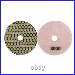 5 In. Dry Diamond Polishing Pad Set for Stone and Concrete, #50, #100, #200, #40