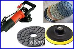 5 travertine concrete floor wet polisher 5 polishing pad 17+1 dust shroud