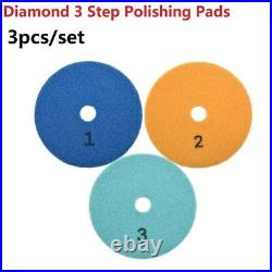 5 wet polisher grinder 3 Step Polishing pad 12 PCS stone concrete floor sander