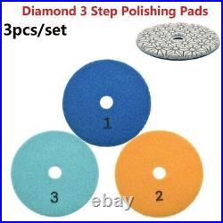 5 wet polisher grinder 3 Step Polishing pad 12 PCS stone concrete floor sander