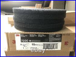5 x 3M Black Floor Stripper Pads 15 Inch, 175-600 RPM Cleaning Scrubber Polisher