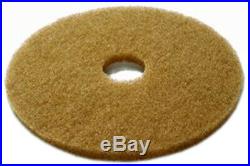 5 x Brown 15 Floor Cleaning Scrubbing Dry Buffing & Polishing Janitorial Pads