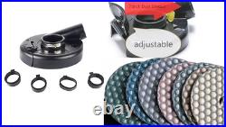 7 Inch Dust Shroud 7 Diamond DRY Polishing Pad 15 concrete stone floor grinder