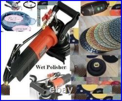 7 Variable Speed Wet Polisher Dust shroud polishing pad granite floor concrete