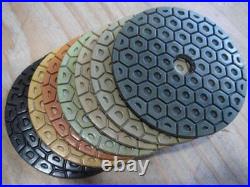 7 dry wet polisher pad 40 PCS Grit 50-800 granite marble terrazzo floor polish