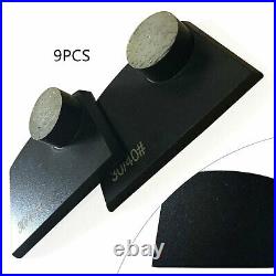 9Packs Concrete Grinder Polisher Metal Grit Concrete Floor Grinder Grinding Pad