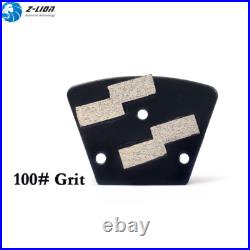 9Pcs Trapezoid Concrete Floor Grinder Grinding Pad Polisher Metal Bond Grit 100