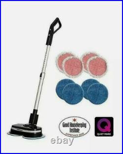AirCraft PowerGlide Cordless Hard Floor Cleaner & Polisher Black + Pads