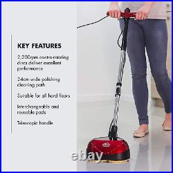 All-In-One Floor Cleaner, Scrubber and Polisher, Red Finish Sweeper