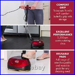 All-In-One Floor Cleaner, Scrubber and Polisher, Red Finish Sweeper