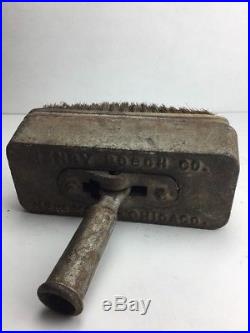 Antique Henry Bosch Co. Iron Weighed WAXER POLISHER Floor Wax Pad Holder