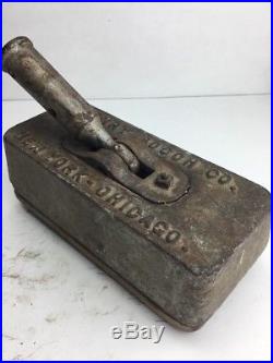 Antique Henry Bosch Co. Iron Weighed WAXER POLISHER Floor Wax Pad Holder