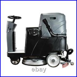 Auto Ride-On Floor Scrubber with 19 Inch Cleaning Pad, Three 170 Amp Batteries