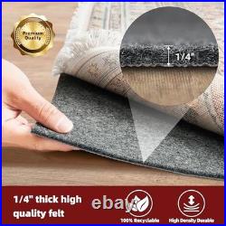BAGAIL Felt and Natural Rubber Backing Rug Pads 1/4 Thick, 6 x 9 Ft Non Slip