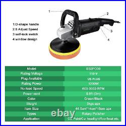 thumbnail image 2 of 1200W 6 Inch Rotary Car Buffer Polisher With Backing Plate - Corded Electric 2 of 4