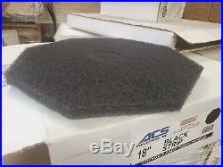 BLACK Buffer Floor Pads 5100 18 5/Carton, LOT OF 7 CASES! UNBELIEVABLE