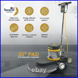 B-1500-P High Speed Floor Buffer, 1.5 HP Commercial Burnisher, 20 in Pad, 50 Ft