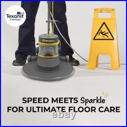 B-1500-P High Speed Floor Buffer, 1.5 HP Commercial Burnisher, 20 in Pad, 50 Ft