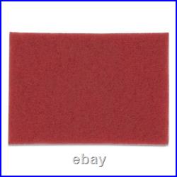 Buffer Floor Pads 5100, 20 x 14, Red, 10/Carton