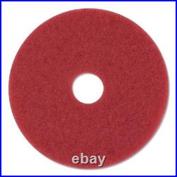 Buffer Floor Pads 5100, 20 x 14, Red, 10/Carton