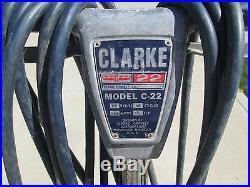 Clarke C-22 Low Speed Scrubber Sander Polisher Floor Buffer + 7 Bushers +42 Pads