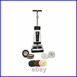 Carpet Shampooer and Floor Polisher with Pads, White/Black