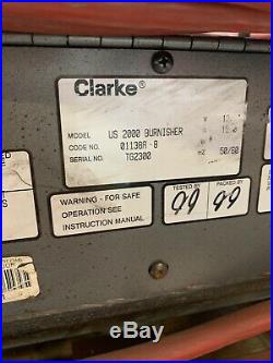 Clarke 2000 Ultra Speed Commercial Floor Polisher Burnisher, 19 Pad Used