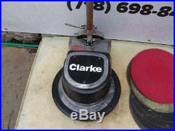 Clarke Alto Floor Buffer FM1700 17 inch with pads 120v Work Great
