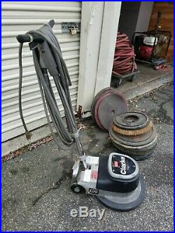 Clarke FM-1700 ALTO 17 Floor Buffer Polisher 120 volts WithPads Drivers and Discs
