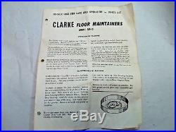Clarke Lot of Floor Scrubber / Buffer / Polisher Maintainers, Pads