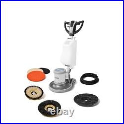 Commercial Corded Carpet Hard Floor Cleaner 17 in. Machine Grey 2 Brushes 3 Pads Commercial Corded Carpet Hard Floor Cleaner 17 in. Machine Grey 2 Brushes 3 Pads
