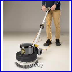 Commercial Corded Multisurface Cleaner in Gray with Heavy Duty Single Pad Polish