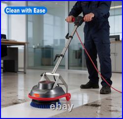 Commercial Floor Scrubber Machine, 13 Heavy Duty Floor Buffer and Polisher Elec