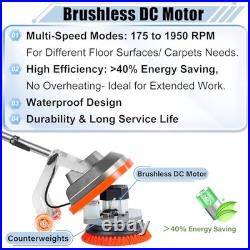 Commercial Floor Scrubber Machine, 13 Heavy Duty Orbital Floor Cleaner Buffer