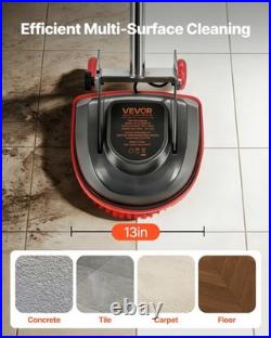Commercial Floor Scrubber Machine, Heavy Duty Floor Cleaner Polisher with 2 Wheel