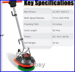 Commercial Floor Scrubber Machine, Heavy Duty Orbital Floor Cleaner
