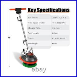Commercial Floor Scrubber Machine, Heavy Duty Orbital Floor Cleaner, Multi-Fu