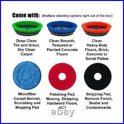 Commercial Floor Scrubber Machine, Heavy Duty Orbital Floor Cleaner, Multi-Fu