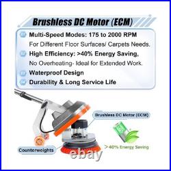 Commercial Floor Scrubber Machine, Heavy Duty Orbital Floor Cleaner, Multi-Fu