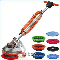 Commercial Floor Scrubber Machine with Brushes and Pads, Heavy Duty Floor
