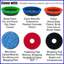 Commercial Floor Scrubber Machine with Brushes and Pads, Heavy Duty Floor