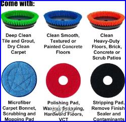 Commercial Floor Scrubber Machine with Brushes and Pads, Heavy Duty Floor Buf Commercial Floor Scrubber Machine with Brushes and Pads, Heavy Duty Floor Buf