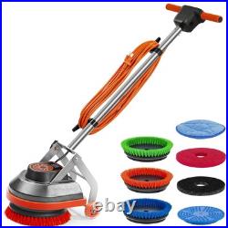 Commercial Floor Scrubber Machine with Brushes and Pads, Heavy Duty Floor Cle Commercial Floor Scrubber Machine with Brushes and Pads, Heavy Duty Floor Cle