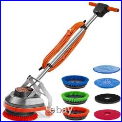 Commercial Floor Scrubber Machine with Brushes and Pads, Heavy Duty Floor Cle