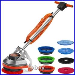 Commercial Floor Scrubber Machine with Brushes and Pads, Heavy Duty Floor Cle
